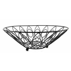 Corbeille à fruits ronde en métal noir de style moderne et élégant, idéale pour la décoration de la maison et de la cuisine - Product Image 3