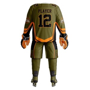 Custom Ice Hockey Team Uniforms Summer Moisture-Wicking Anti-Bacterial Breathable 100% Polyester Hockey Jerseys Front - Product Image 3