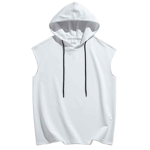 Men Custom Printed Beading Vintage Style Athletic Sport Sleeveless Tank Top Low MOQ Wholesale Quick Dry Polyester/Cotton - Product Image 1