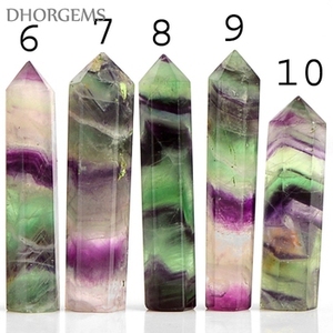Puntas de Cristal de Cuarzo Fluorita Arcoíris Natural, Varitas Curativas Pulimentadas, Lápiz de Piedra Preciosa para Decoración del Hogar y Uso como Regalo - Product Image 2