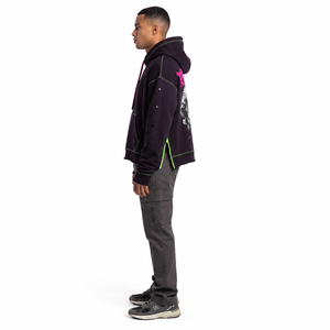 Sweat à capuche oversize pour homme en molleton bouclette 100 % coton 520 GSM, coupe ample, avec poche, style streetwear, hiver, vêtements personnalisés OEM - Product Image 3