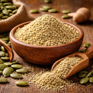 WARRLY Extracto de Semilla de Calabaza en Polvo Premium, 99% Proteína Vegetal Natural, Grado Alimenticio, Envasado al Vacío en Contenedor de Plástico, Suministro a Granel - Product Image 1