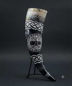 Venta al por mayor de cuernos vikingos para beber, hechos a mano, tazas decorativas medievales para el hogar, bar y festivales. - Product Image 1