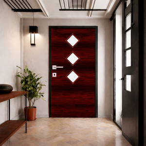 Porte de salle de bain en PVC de qualité supérieure, étanche, résistante au feu, design moderne pour cuisine, chambre, salle de bain, salon - Product Image 1