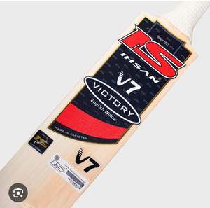 Bate de Críquet Ihsan Sports Edición V7 Ligero de Madera de Sauce Inglés con Funda Gratis, Agarre Adicional y Lámina Protectora, Todo Incluido - Product Image 1