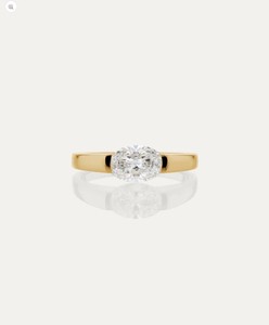 Oval Cut Moissanite <b>Solitaire</b> <b>Ring</b> 925 Sterling <b>Silver</b> Yellow Gold Plated Luxury Engagement <b>Ring</b> Promise Wedding Party - Product Image 1