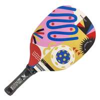 Pala de Pickleball TOPPRO con Cara de Madera de Bajo, Panel de Fibra de Carbono, Empuñadura de PU Premium, Núcleo de Polímero en Forma de Panal de Abeja, 10 mm de Grosor, Superficie Rugosa