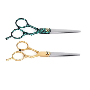 New Fashion Salon Barber Scissors Stainless Steel Sharp Blade <b>Rubber</b> Lightweight Hair Cutting Dressing Hair Salon Supplies - Product Image 1