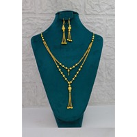Collier de perles courtes plaqué or pour femmes, ensemble de perles en laiton pur, bijoux de haute qualité, perles de mode de Dubaï pour femmes et filles