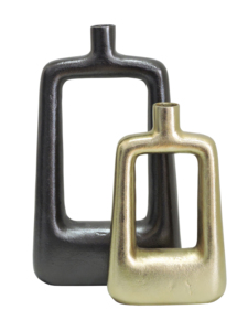 Artesign - Macetero Moderno de Aluminio Chapado en Oro, Rectangular, Escultural, Florero Minimalista para Decoración de Mesa, Ecológico - Product Image 6