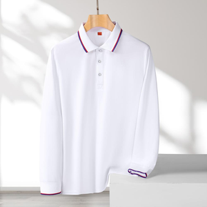 เสื้อยืดแขนยาวผู้ชายคุณภาพสูง ผลิตตามสั่ง สีและขนาดตามต้องการ ผ้าโพลีเอสเตอร์/คอตตอน ระบายอากาศได้ดี แบบถัก สวมใส่สบาย - Product Image 5