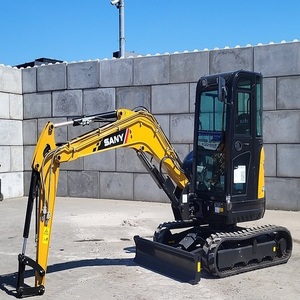 Mini-excavatrice Sany pour les travaux d'installation de canalisations, le creusement de fossés et les travaux de terrassement à petite échelle, avec une performance efficace sur chantier. - Product Image 5