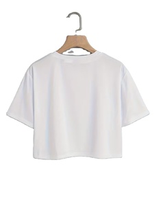 Women's Custom Logo Crew Neck Short Sleeve Sports T-Shirts-Spandex/Cotton Eco-Friendly Quick Dry Korean Style Spring Season - Product Image 6