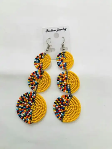 Nouveaux Bijoux Perles Vintage Légers Faits Main en Coton Perlé Personnalisés Clous Classiques pour Femmes Vente Chaude Style Bohème Original Vente en Gros - Product Image 2