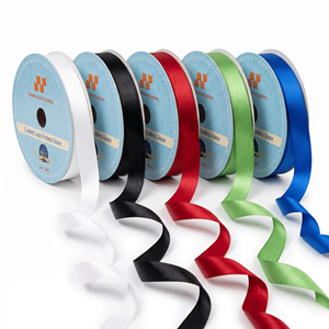 Wholesale 12mm <b>Black</b> Double Face Satin Ribbon for Gift <b>Wrap</b> Craft Decor Sewing Hair Bows Packaging Rolls Bulk - Product Image 5