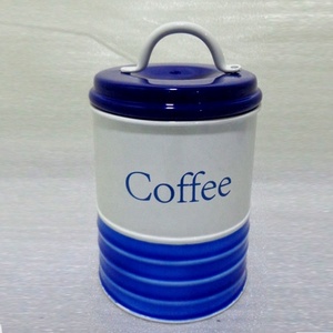 Handcrafted American Style Tea Coffee Sugar Storage <b>Jar</b> with Flip Top Lid for Kitchen Use - Product Image 2