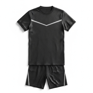 Tenue de football professionnelle imprimée par transfert thermique, maillot et pantalon personnalisés pour équipe, avec nom et lettres imprimés, protection UV - Product Image 1
