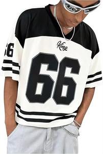 Camiseta Deportiva Vintage Personalizada de Doble Capa de Malla de Poliéster con Serigrafía, Camiseta Corta para Hombre - Product Image 3