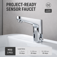 Robinet à capteur sans contact mural, mitigeur automatique chaud/froid pour salle de bain, robinet commercial pour toilettes, vente en gros directe d'usine OEM
