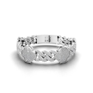 Pulsera de Diamantes Moissanite en Oferta, Joyería Hiphop con Excelente Pulsera para Uso Casual y de Fiesta, Disponible a Precio de Exportación - Product Image 1