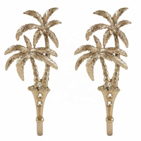 Nouvel Arrivage Crochets Muraux en Métal 3D en Forme de Cocotier, Crochets Robustes pour Chapeaux et Écharpes, Décoration Murale pour Entrée et Chambre