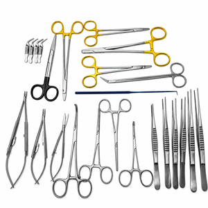 Juego de 20 Instrumentos de Cirugía Vascular con Caja de Esterilización, Acero Inoxidable, Certificado CE, Kit Quirúrgico Reutilizable - Product Image 1