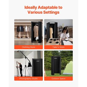 Camerino Portatile con Tende Spesse in Poliestere, Spazio Privato con Gancio Ombreggiante per Camerino di Boutique - Product Image 5