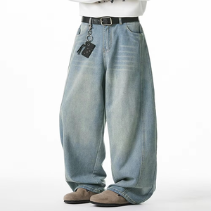 Jeans pas chers pour hommes, jeans baggy pour hommes, vêtements streetwear, vente en gros de jeans baggy - Product Image 2