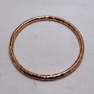 Belladec Hand Hammered Red <b>Copper</b> <b>Bangle</b> Bracelet Classic Minimalist Round Cuff Elegant Artisan Jewelry Women's <b>Bangles</b> - Product Image 2