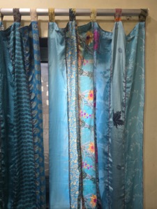 Indian Handmade Vintage Bohemian Silk Rope Patchwork Sari Curtains Square Shape Lightweight Customizable 42x84 Home <b>Window</b> - Product Image 6