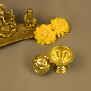 Brass Rachan Kumkum <b>Box</b> <b>with</b> <b>Lid</b> for Pooja, Gifting and Traditional Home <b>Decor</b> Accent for All Homes - Product Image 3