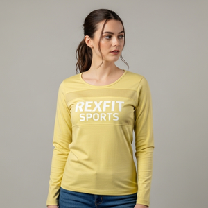 Camisetas Personalizadas con Cuello Redondo para Mujer, Manga Larga, Hechas con Tela Elástica Súper Suave Camiseta Transpirable de Secado Rápido - Product Image 4