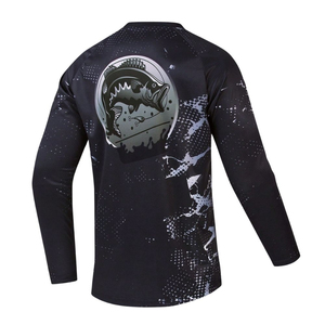 Chemise de pêche à manches longues pour homme, séchage rapide, polyester, avec motif poisson - Product Image 2
