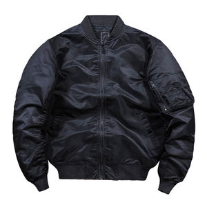 Chaqueta Bomber de Invierno para Hombre de Alta Calidad, Nueva Llegada, Hecha a Medida con Tela de Lana, Cuello Alto y Logotipo Frontal - Product Image 1