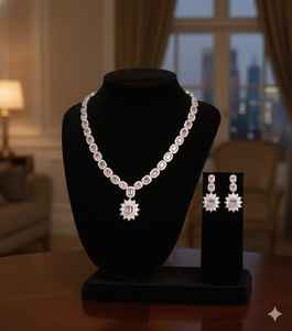 Conjunto de Collar de Latón Premium para Mujer con Brillo Duradero y Ligero para Bodas, Eventos Culturales y Uso Diario Étnico - Product Image 5