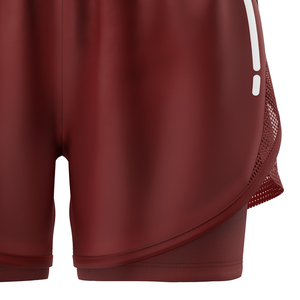 Shorts de course pour hommes respirants, à séchage rapide, légers, en Spandex/Nylon, taille mi-haute, avec taille élastique et couche en mesh pour l'entraînement sportif - Product Image 5