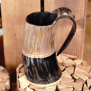 Buffalo Horn <b>Mug</b> Handcrafted Natural Design Perfect Gift For Coffee And Tea Enthusiasts Indian Supplier - Product Image 1