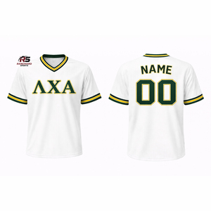 Camisetas Personalizadas de Fraternidad Griega para Hombre, Sublimadas, Tejido Ecológico de Spandex/Poliéster, Transpirable, de Secado Rápido, con Logotipo Frontal - Product Image 3
