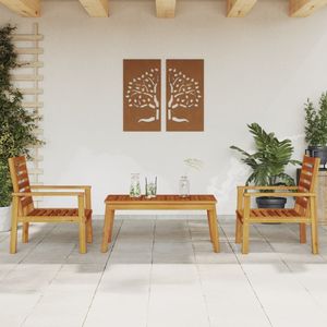 Conjunto de Muebles de Jardín de Madera de Acacia Sólida, Duradera y de Alta Calidad, con Aspecto Natural para Uso en Exteriores - Product Image 1