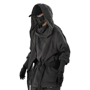 Men Techwear Hoodie Oversized Black Ninja Style Streetwear Tactical <b>Gothic</b> Hooded Sweatshirt Cyberpunk Urban Pullover <b>Jacket</b> - Product Image 3