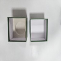 Boîte cadeau rigide carrée en papier vert forêt, finition mate, vide, pour emballage de souvenirs de luxe pour les fêtes, vente en gros