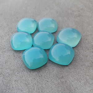 Calcedonia Azul Natural Cabujón Forma Cuadrada Cojín con Reverso Plano, Calibrada para Joyería, Tamaños Personalizados Disponibles - Product Image 3