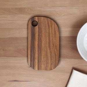 Tabla de cortar de madera de acacia: Tabla rústica para servir pan y embutidos, juego de bloques rectangulares con asa - Product Image 2