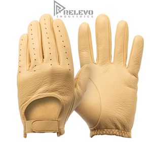 Gants en cuir véritable de qualité supérieure, unisexes, doux, confortables, respirants, logo personnalisé sur le devant et le dos, disponibles dans toutes les couleurs, toutes saisons - Product Image 1
