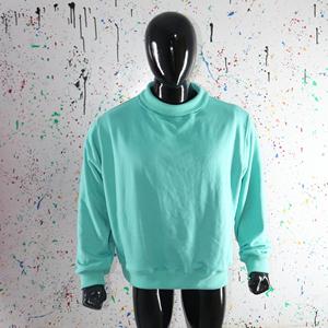 Aqua Green <b>Mock</b> <b>Neck</b> Sweatshirt 100% wide <b>neck</b> Sweatshirt Finer Threads - Product Image 5