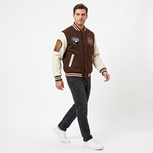 Dumela Custom <b>Varsity</b> <b>Bomber</b> <b>Jacket</b> <b>Men</b> Embroidered Regular Fit Winter Outerwear Windproof OEM Service - Product Image 6