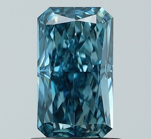 Diamant de laboratoire bleu-vert vif fantaisie, taille radiant, en vrac, pour bijoux personnalisés - Product Image 1