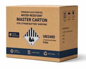 Caja Maestra Resistente al Agua, Impresa en Flexografía Premium, para Envío de Baterías de Litio - Product Image 1
