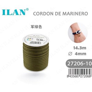 Corda da Marinaio Ilan 4mm 14.3m Verde Militare per Braccialetti - Product Image 3