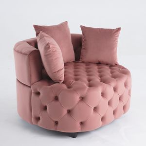 Poltrona Classica a Botte A&A Furniture, Moderna Poltrona Relax Rosa per Soggiorno - Product Image 3